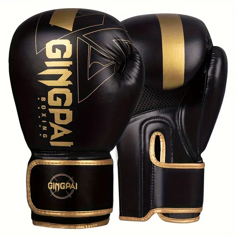 GINGPAI Professional Adult Boxing Gloves for Men and Women, Thai Boxing, Kickboxing, Martial Arts