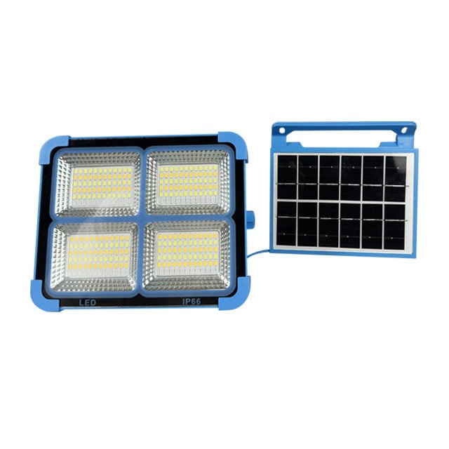 Portable 50W Dimmable LED Solar Light with Detachable Solar Panel for Outdoor Camping Garden Use Emergency Phone Charging