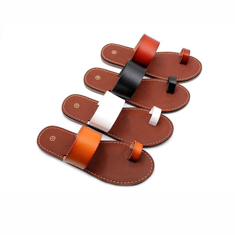 Women's Retro Wear-resistant slippers Set Toe Flip-flops Female Beach Casual Flat Casual Non-slip Female Light slippers