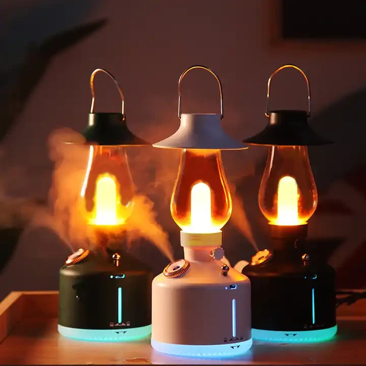 Top Selling Outdoor Camping USB Charging Retro Night Light Camping Air Humidifier Aromatherapy Diffuser