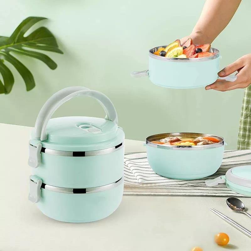 Cute Japanese Lunch Box for Kids School Portable Food Container Stainless Steel Bento Box Kitchen Leak-Proof Lunchbox Heated