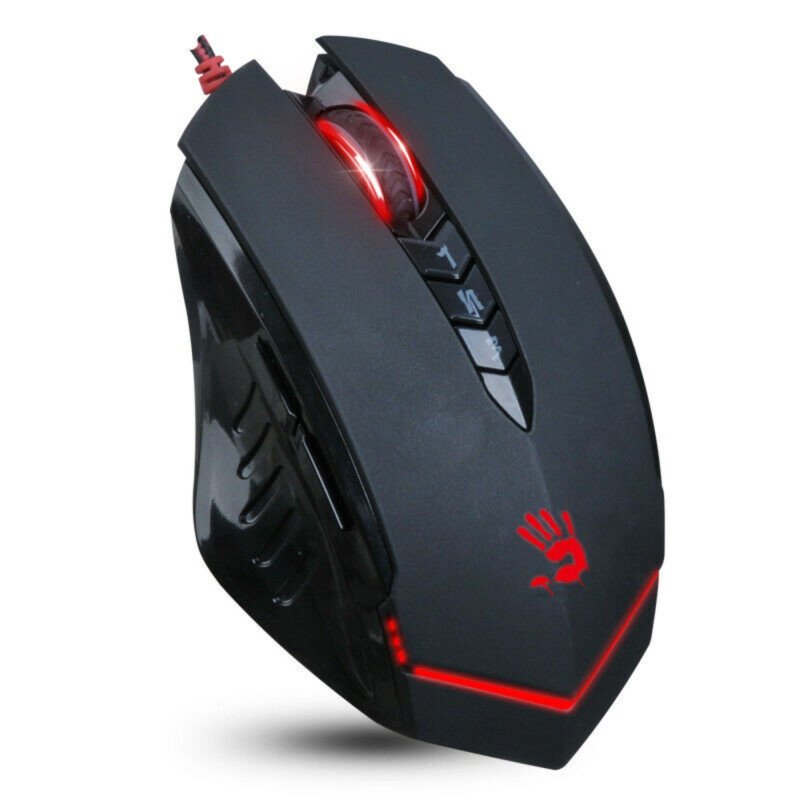 Bloody V8M Wired Gaming Mouse - 3,200 CPI Optical Sensor - 8 Programmable Button