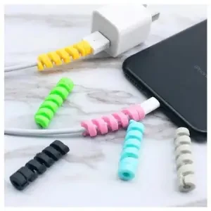 1Pcs Of Spiral Silicone Cable Protectors Charging Cable Protector Prevent Cable Break For Android, Headphones