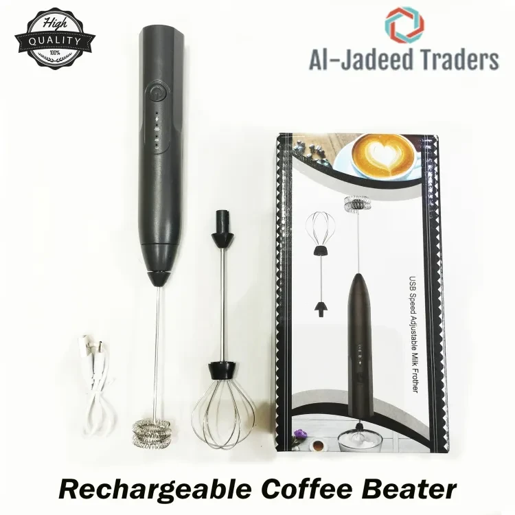 Coffee Beater and Egg Whisker - Rechargeable - Milk Frother & Foamer - Egg Beater - Cake Beater - Portable Hand Beater & Mixer