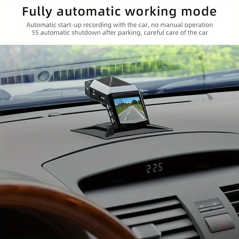 1080P Full HD Dash Cam Car Video Driving Recorder With Center Console LCD Car DVR Video Recorder, WDR 170° Wide Angle, Night Vision, Parking Monitor