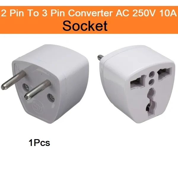 3-pin plug to 2-pin plug converter