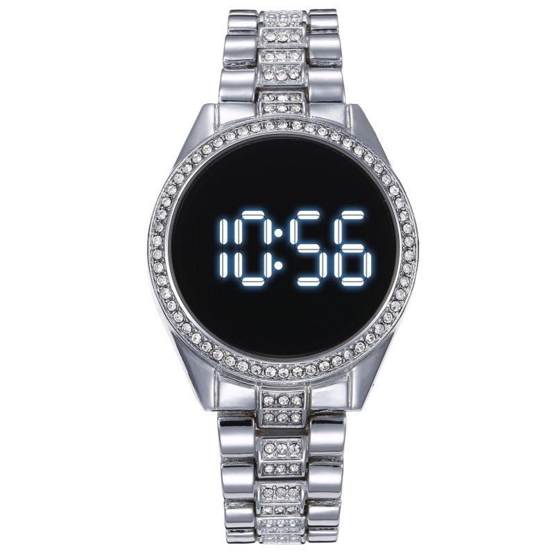 LW08 Diamond Minimalist Ladies Luxury Wrist Watch Stainless Steel Band LED Women Watches